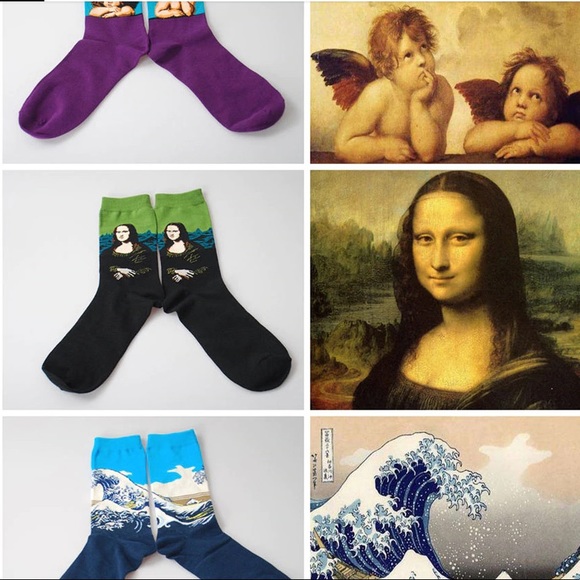 Mona Lisa Classic Art Socks Any 4 for $32 - Picture 2 of 7